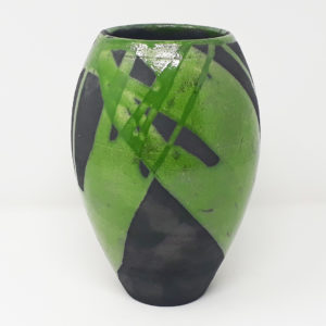 vaso-ceramica-raku-verde-nero